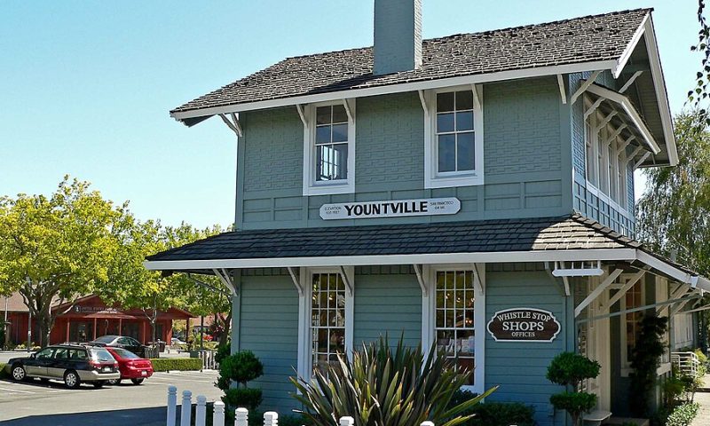 The historic Yountville train station
